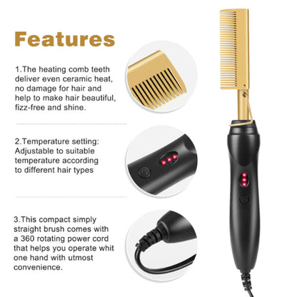 Portable Hot Comb Hair Straightener
