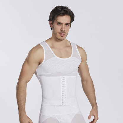 Men's Adjustable tummy shaper for men - white