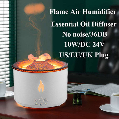 Ultrasonic Essential Oil Humidifier: Volcano Aromatherapy Diffuser