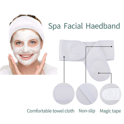 3pcs Towel Puff Spa Headband for Face-Skin-Care