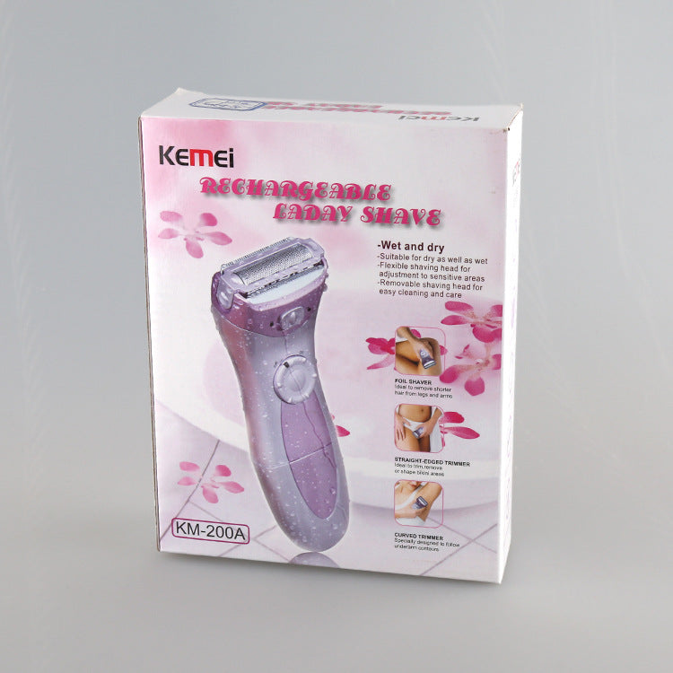 Rechargeable Waterproof Ladies Hair Razor - Versatile Grooming Tool