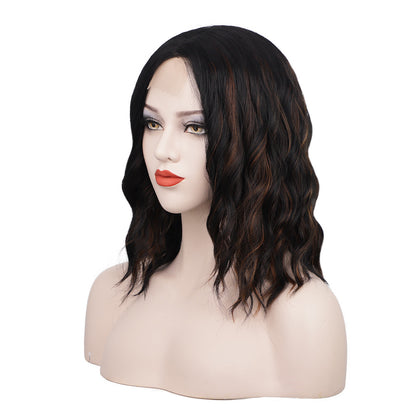 Front Lace Wig Curly Hair Short Curly Hair Fake