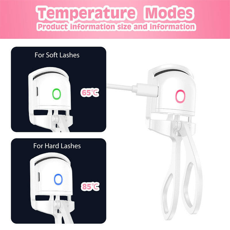 Heated lash curler with temp control for stunning lashes